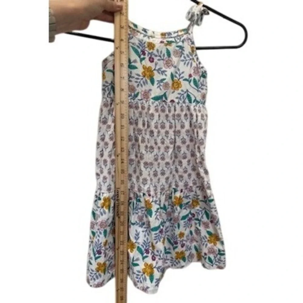 Carter's Floral Tiered Dress Toddler 3T Cotton Sleeveless Shoulder Ties‎ EASTER